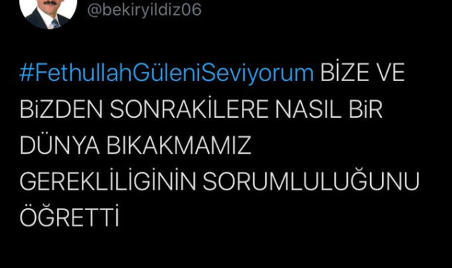 Gökçek'in Paylaştığı AKP'li Meclis Üyesinin FETÖ Paylaşımları Gündeme Geldi