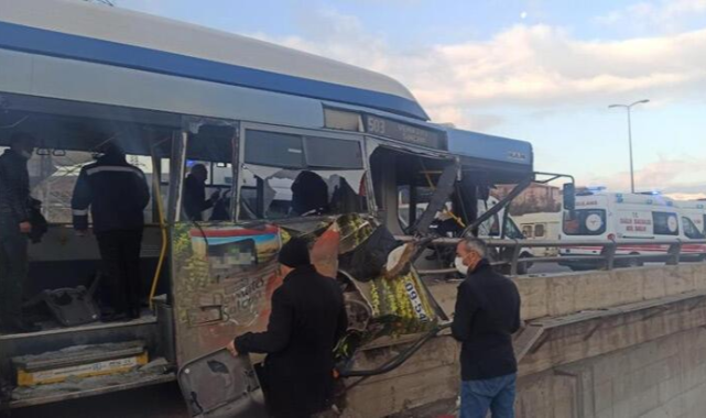 Ankara'da Halk Otobüsü Kaza Yaptı: 20'ye Yakın Yaralı
