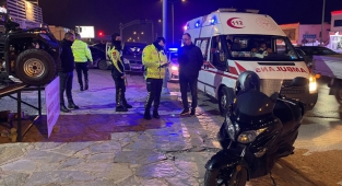 Koşarak Karşıya Geçmek İsteyen Alkollü Yaya, Seyir Halindeki Motosiklete Çarptı