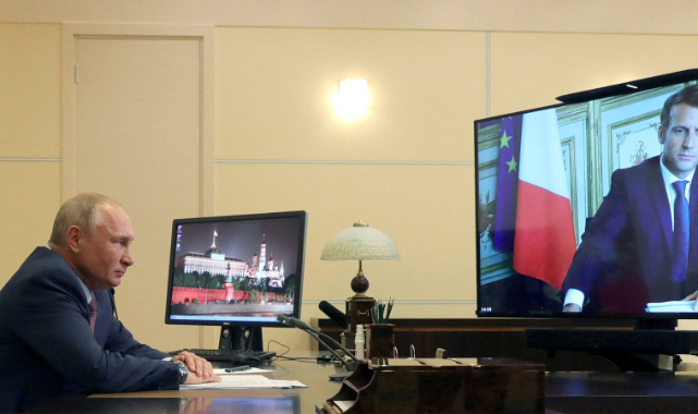 Rus Diktatörü Putin, Macron'la Görüştü