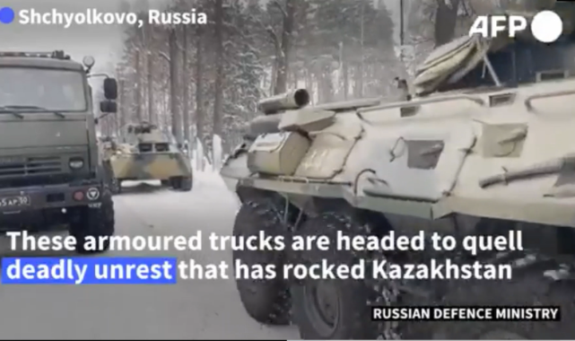 Rus Zırhlıları Kazakistan'a Doğru Harekete Geçti