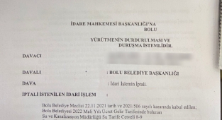 Bolu'da AKP'li Meclis Üyesi Suya İndirim Kararına Dava Açtı