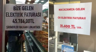 Esnaf Gelen Elektrik Faturalarını Vitrinlere Asmaya Başladı