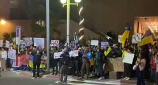 İsrail'de Rusya Karşıtı Protesto Düzenlendi