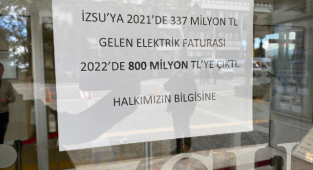 İZSU da Faturayı Vitrine Astı