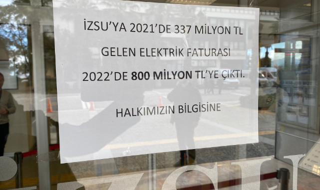İZSU da Faturayı Vitrine Astı