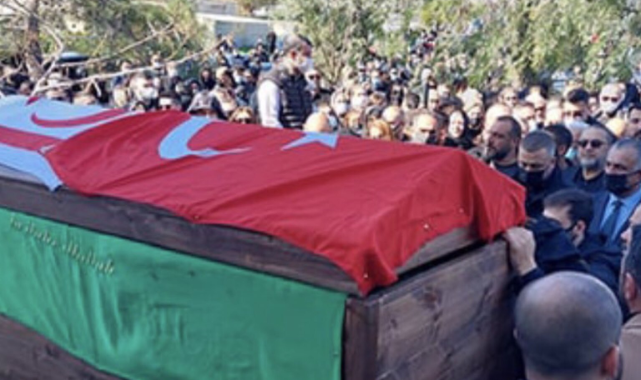 Mübarek Türk Bayrağı Halil Falyalı'nın Tabutuna Örtüldü