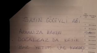 Üç Yetim Kardeş Sularının Kesilmemesi İçin Su Sayacına Not Astı