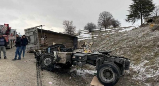 Afyon'da Feci Tır Kazası