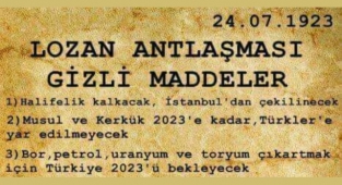 Bir Vatandaş CİMER'e 'Lozan'da Gizli Madde Var mı?' Diye Sordu
