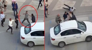 Öfkeli Yaya, Kendisine Yol Vermeyen Sürücüyü Dövdü