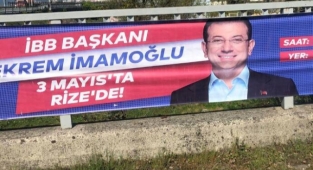 Rize'de İmamoğlu'nun Afişleri Toplatıldı