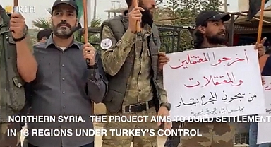 Afrin'de Yaşayan Suriyeliler, Suriyelilerin Suriye'ye Dönmesini Protesto Etti 