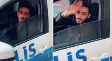 Suriyeli Kaçkın Polis Aracıyla Video Paylaştı