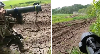 Ukrayna Ordusunun Bir Rus Zırhlısını Yok Ettiği Anlar