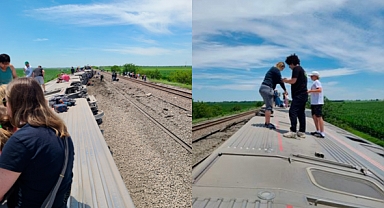 ABD'de 243 Yolculu Tren Raydan Çıktı