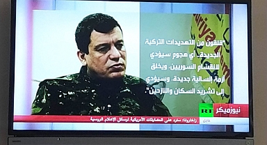 Kürtçü Terör Örgütü YPG'nin Elebaşı Rus Devlet Kanalına Çıktı