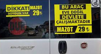 Mazot Zammına İsyan Etti: Aracının Arkasına ‘Dikkat Soygun Var’ Yazdı
