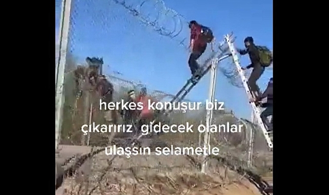 Sınırdaki Tel Çitlere Merdiven Dayayıp Girdiler