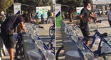 Yabancı Uyruklu Şahıs BİSİM'e Ait Bisikleti Güpegündüz Söküp Götürdü