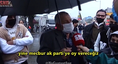 'Yine AKP'ye Oy Vereceğiz' Diyen Yaşlı Adama Gençlerin Tepkisi