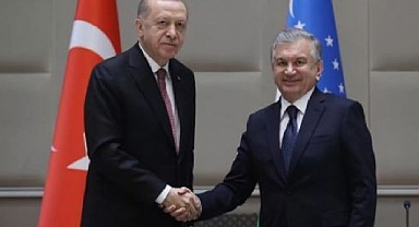 Erdoğan, Şevket Mirziyoyev İle Görüştü