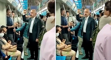 Ulaştırma Bakanı Karaismailoğlu Marmaray'a Bindi: Kimse Tanımadı