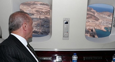 Erdoğan, Akkuyu Nükleer Güç Santrali'ni Havadan İnceledi