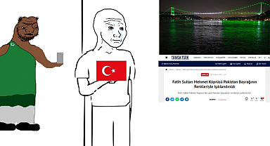 Fatih Sultan Mehmet Köprüsü Pakistan Bayrağının Renkleriyle Işıklandırıldı