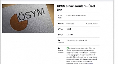 KPSS Sorularının 'Deep Web'de Satışa Sunulduğu İddiası