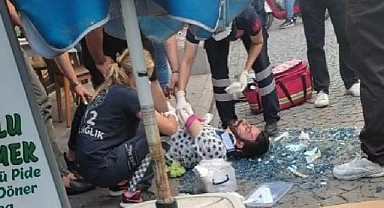 Kuşun Çarptığı 4. Kattaki Cam, Vatandaşın Üzerine Düştü