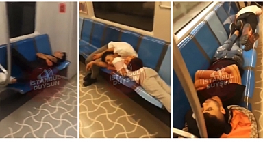 Marmaray'da Tepki Çeken Görüntü