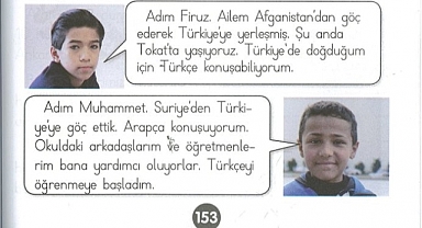 Birinci Sınıf Çocuklarının Hayat Bilgisi Kitabında Afgan ve Suriyeli Propagandası