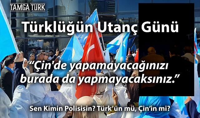 'Kahraman Türk Polisi'nden BM Ofisi Önündeki Uygurlara: Çin'de Yapamayacağınızı Burada da Yapmayacaksınız