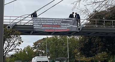 AKP'nin Ankara'da Suda İndirim Oyununa Ankaralılardan Pankartlı Tepki