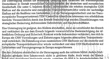 Alman Bakanlığından Dikkat Çekici Belge: Hamburg Limanı'nın Çin'e Satılması Avrupa İçin Yıkıcı Sonuçlar Doğurabilir