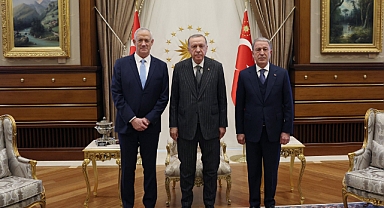 Erdoğan, İsrail Savunma Bakanı Benjamin Gantz'ı Kabul Etti