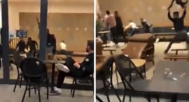 Gaziantep'te Bir Starbucks'ta Kavga: Sandalyeler Havada Uçuştu