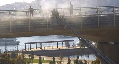 Haliç Metro İstasyonunda Yangın