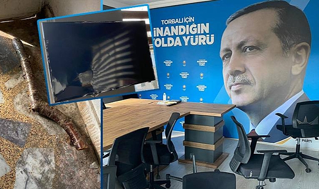 İzmir'de AKP İrtibat Bürosuna Sopalı Saldırı