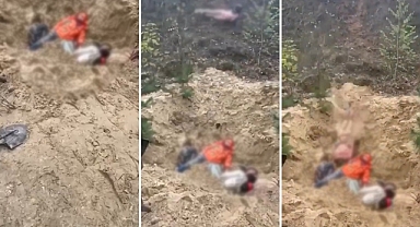 Rusların Kupyansk'ta Toplu Mezar Açtığı Anların Görüntüleri Ortaya Çıktı