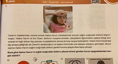 Tabip-Sen'den Ders Kitabındaki Doktor Sorusu Üzerine Suç Duyurusu