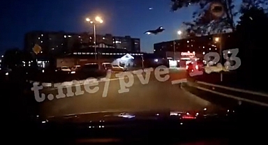 Yevsk'te Düşen Rus Uçağının Düşüş Anları Görüntülendi