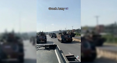 Yunanlar Askeri Sevkiyat Görüntülerini 'Son Durak İstanbul' Diyerek Paylaştı