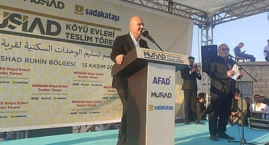 AKP'li Bakan Süleyman Soylu, Suriyeliler İçin Yapılan Evlerin Açılış Törenine Katıldı