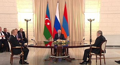 Aliyev, Paşinyan ve Putin Soçi'de Bir Araya Geldi: Karabağ İle İlgili Bildiri İmzalandı