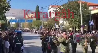İşgalci Yunanistan, Sakız Adası'nda Askeri Geçit Töreni Düzenledi