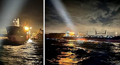 Marmara'da Bir Gemi Karaya Oturdu