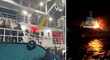 Sinop'ta Kuru Yük Gemisinde Yangın: Kaybolan Gemi Mürettebatını Arama Kurtarma Çalışmaları Sürüyor