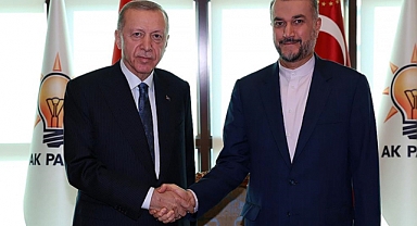 AKP'li Cumhurbaşkanı Erdoğan, İran Dışişleri Bakanı ile AKP Genel Merkezi'nde Görüştü